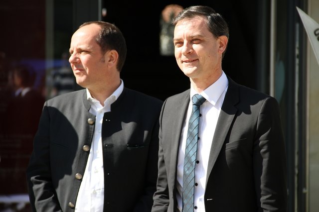 Bürgermeister Christoph Stark und LTAbg. 
Wolfgang Dolesch.