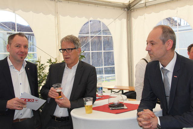Messeobmann Wolfgang Winkler, Bgm. Luis Oberer und WK-Obmann Christian Strigl.