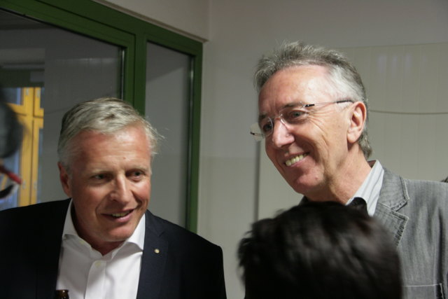 Unterhielten sich prächtig: Georg Fötschl und ANdreas Walcher