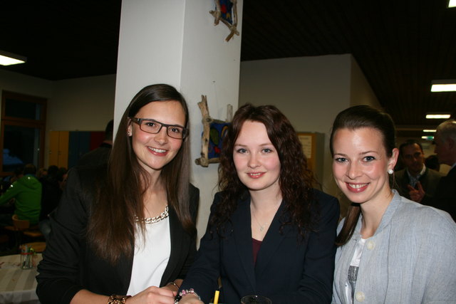 Betreuten die Gäste: Lehrerinnen Stephanie, Bettina und Katja.