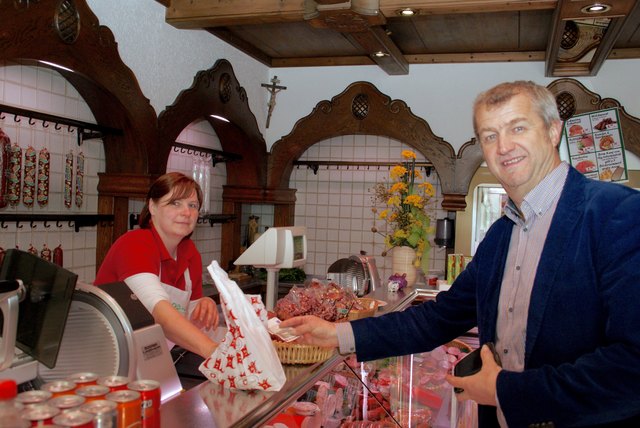 In der Fleischhauerei Obauer kauft Peter Mörwald gerne und regelmäßig ein.