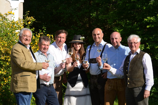 Oskar Kichmair i.v. Leo Windtner 3., Franz Mitterndorfer 2., Franz Hinterreiter-Kern 6., Mostbaronesse Irene Wurm 1.,  Klemens und Thomas Kirchmair 4., Josef Heibl 5. | Foto: Lehmann