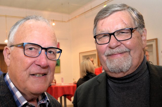 Obmann Werner Malle mit seinem alten Schulkameraden Fritz Kahler