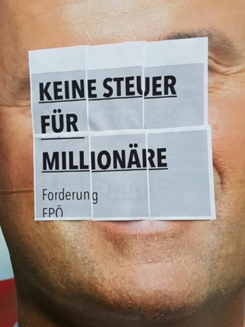 Vandalenakte an den Plakaten von Bundespräsidentschaftskandidat Norbert Hofer im Bezirk Kufstein. | Foto: FPÖ