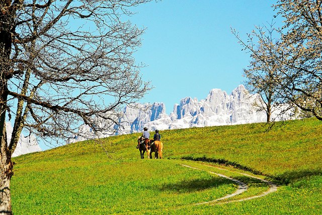 ... reiten Mutter und Sohn!