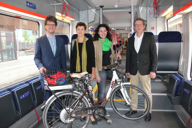 Alexander Jug, Gerlinde Kieberl, LH-Stv. Ingrid Felipe und Oskar Januschke (v.l.)