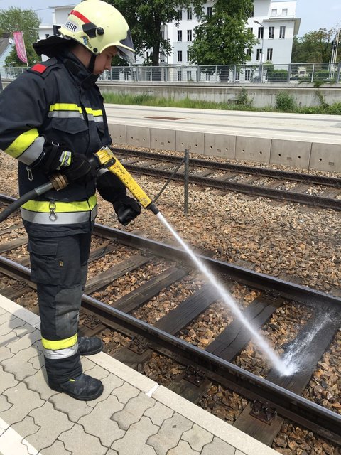 Mit Wasser konnten die Florianis das Feuer löschen. | Foto: FF Klosterneuburg