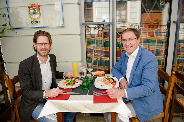 Ein Business Lunch auf Italienisch: Werber Volkmar Fussi mit Gerd Leitner im 7. Himmel in Klagenfurt | Foto: Hude