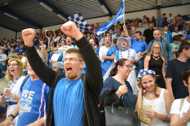 Die Gunners-Fans feierten den ersten Punkt in der Best of Five-Finalserie.