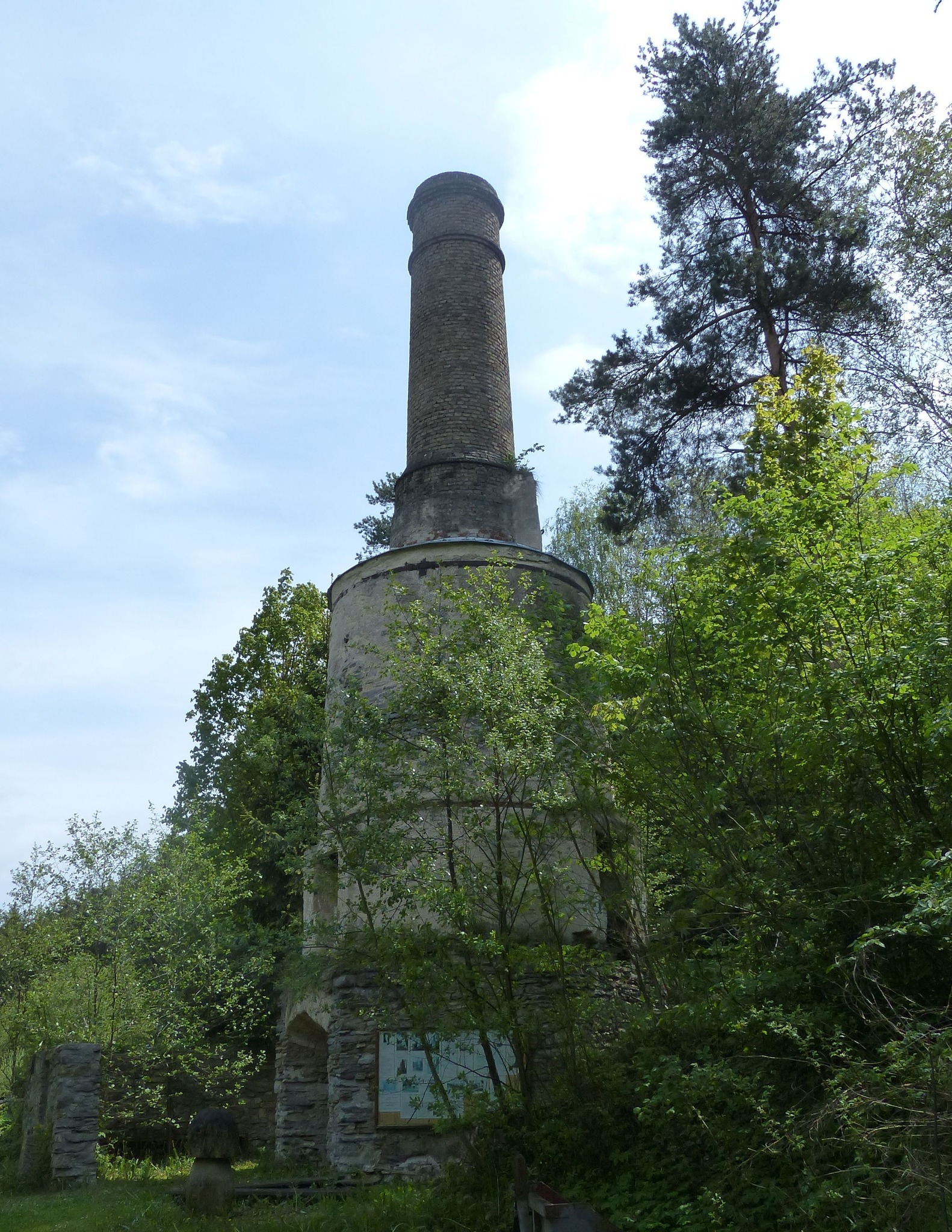 Historischer Kalkofen-Brennofen für die Herstellung von Branntkalk aus