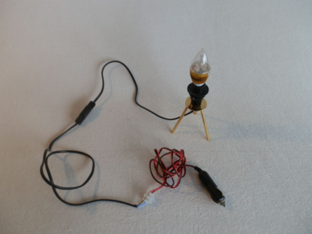 12V DC war helle Lampe 3W LED solarMy DC-Lampe.