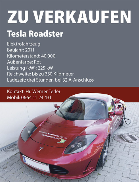 Dieses Elektroauto (Neuwert: ca. 100.000 Euro) will Karl Schirnhofer verkaufen.