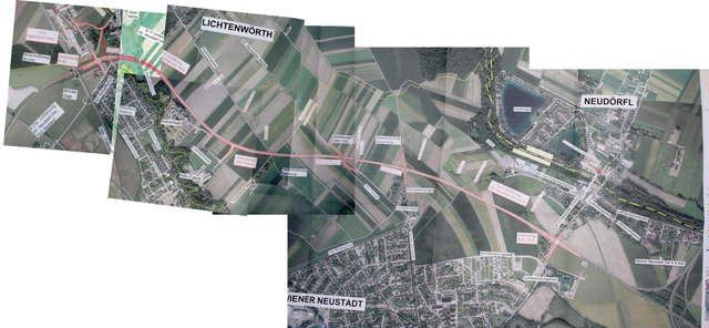 Fotocollage der Radlobby. Die genauen Pläne werden vom Land NÖ weiterhin nicht veröffentlicht.