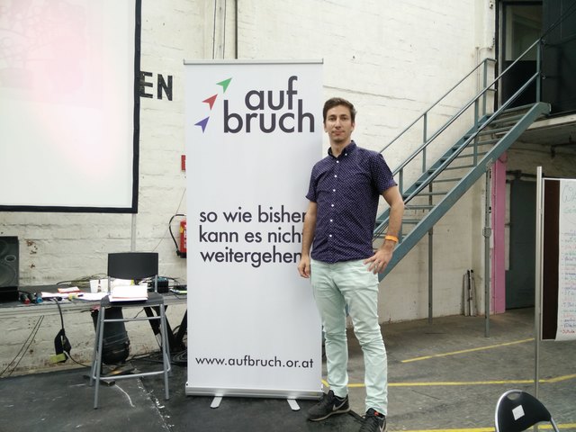 Benjamin Opratko, einer der Sprecher der Aufbruch-Gruppierung