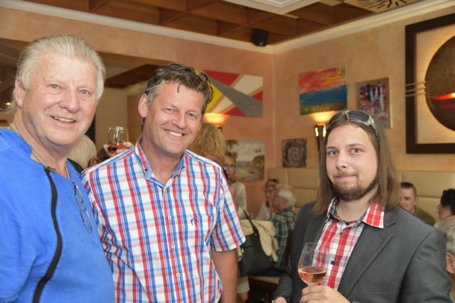 Gerhard Schiller, Vizebürgermeister Christian Scheider und Galerist Martin Del Cardinale