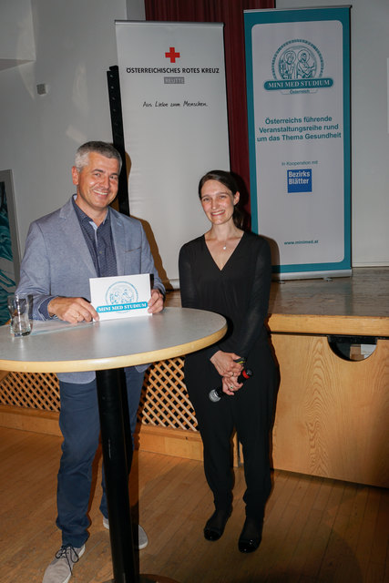 v.l. Moderator - Reinhard Oberlohr, Dr.med.univ. Verena Moosbrugger-Martinz, PhD