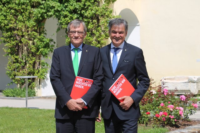 Generaldirektor Robert Lasshofer und Landesdirektor Erich Obertautsch (von links)