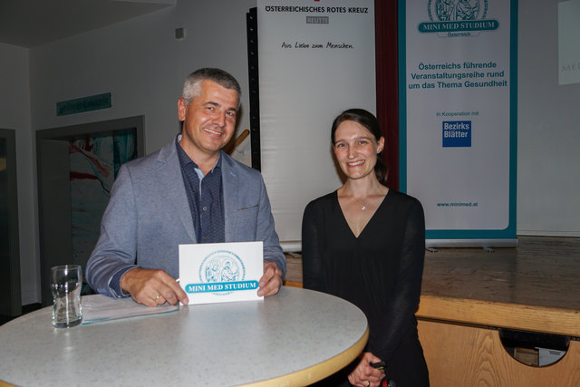 v.l. Moderator - Reinhard Oberlohr, Dr.med.univ. Verena Moosbrugger-Martinz, PhD