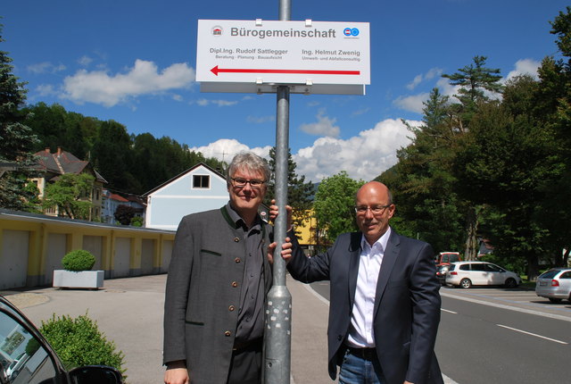 Helmut Zwenig und Rudolf Sattlegger kooperieren nun in einer Bürogemeinschaft