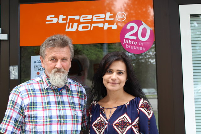 Die beiden Streetworker Norbert Danecker und Mirjam Lanzer.