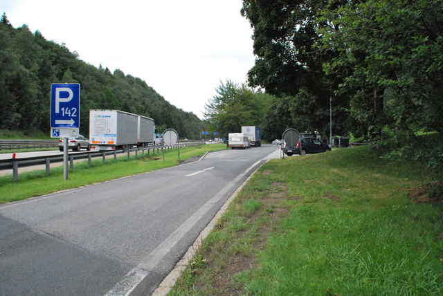 Hier auf der A10 oberhalb von Seeboden soll ein Rastplatz für 25 LKW- und 30 PKW-Stellplätze errichtet werden