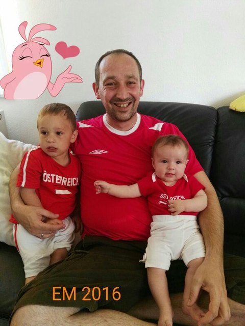 Andreas Schwaiger mit Sohn Tim und Tochter Eva aus Absam