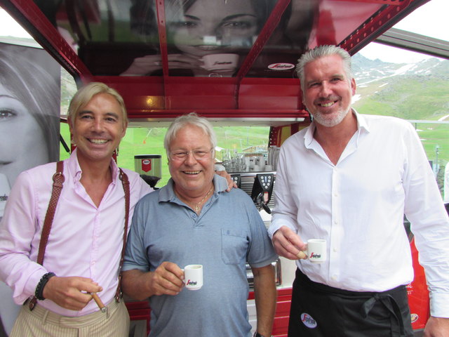 Andreas Steibl, Franz Ganahl und Stefan Pitschieler von Segafredo.