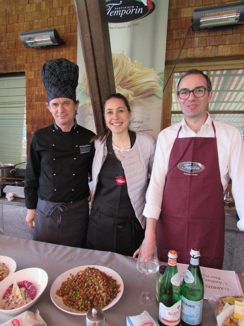 Italienische Spezialitäten von Pasta Produzenten Antonio Temporin und Alberto Salan sowie Gabriela Ferron.