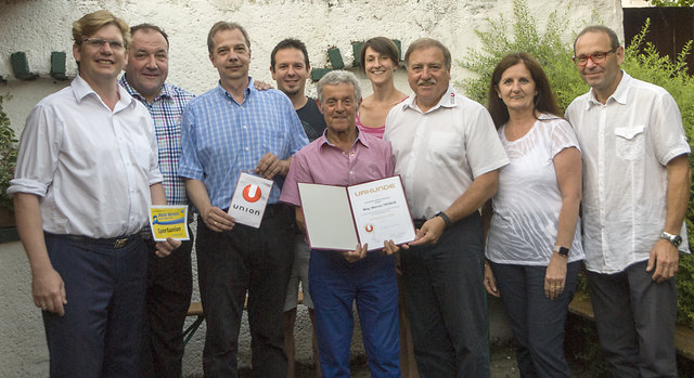 GR Peter König, Bgm. Mag. Andreas Arbesser, Mag. Andreas Schuhmann, Markus Masser, Mag. Werner Trybus, Mag. Andrea Morawetz, Präsident Raimund Hager, GR Roswitha Lehner, Ing. Reinhard Brezina