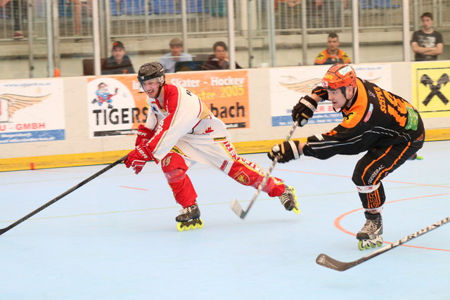 Die Tigers (schwarz/orange) ließen gegen die Altenberg Dragons nichts anbrennen. | Foto: Tigers