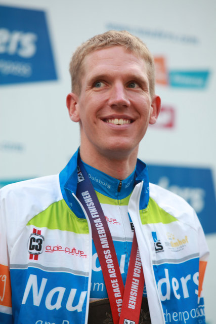 Race Across America Gewinner Pierre Bischoff in seiner zweiten Heimat Nauders. | Foto: Nauders Tourismus/Maass