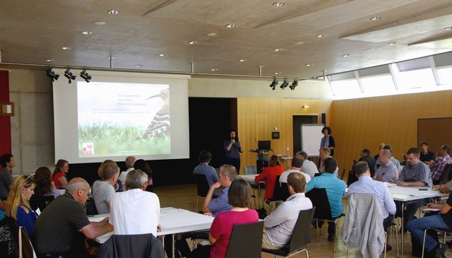 LHStvin Ingrid Felipe eröffnet das Diskussionsforum zur Naturschutzgesetzesnovelle im Haus der Begegnung.