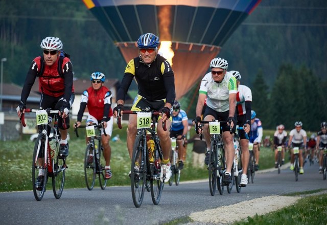 Immer wieder ein beeindruckendes Bild: Der Rad-Marathon im Tannheimer Tal.