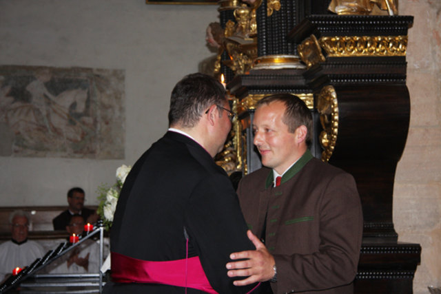 Bürgermeister von Weitensfeld DI Franz Sabitzer gratuliert zum Jubiläum