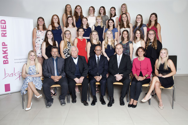Die Maturanten der Bakip Ried 2016, Klasse 5A.