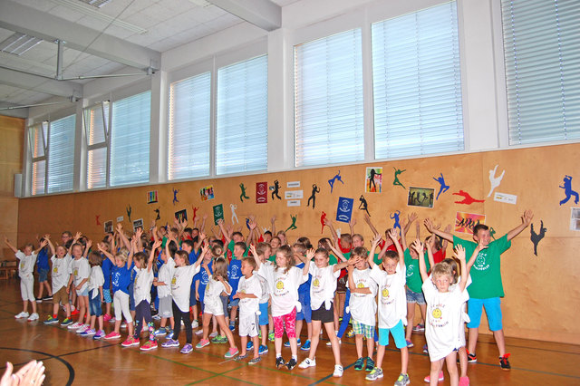 Die Kinder der Volksschule Bad Gams hatten ihre helle Freude an dem Bewegungsprojekt.
