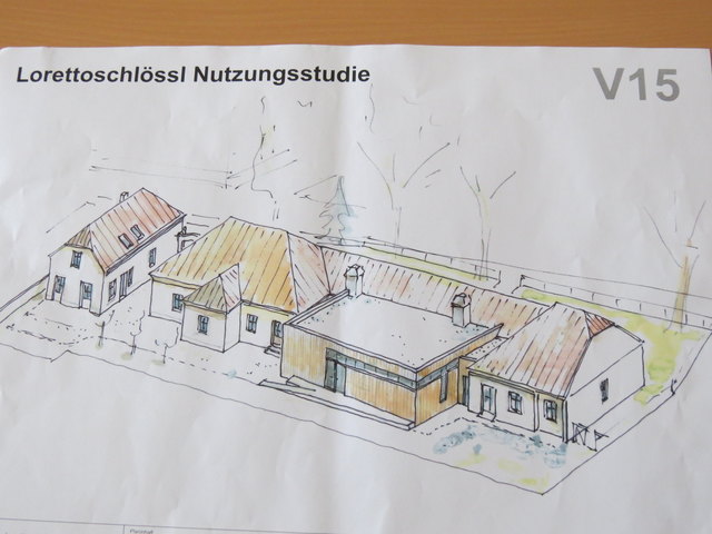 Das Lorettoschlössel wird saniert, umgebaut und mit einem neuen Pfarr-Mehrzwecksaal bis Ende 2017 erweitert.
