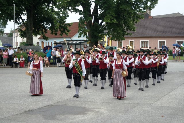 Die Marktmusikkapelle Bad Gams bei ihrem Aufmarsch in Großschönau | Foto: MMK