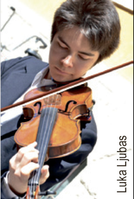 Der Kärntner Violinist, Luka Ljubas freut sich auf das Konzert