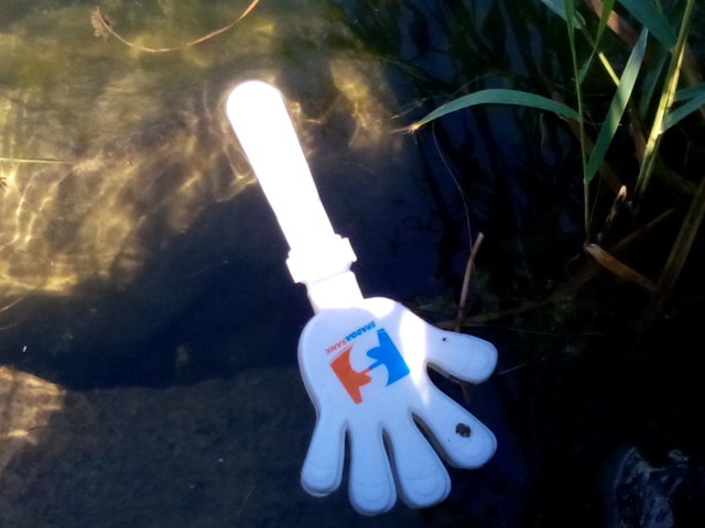 Plastikmüllgiveaway der Sparda Bank auf dem Weg ins schwarze Meer/Donauinsel