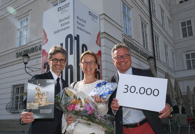 Museumsdirektor Martin Hochleitner, Sabine Gantner, LR Heinrich Schellhorn