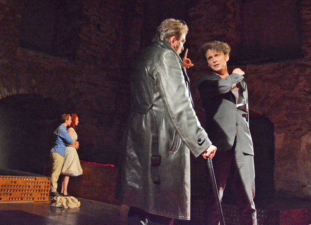 "Der gute Gott von Manhattan": Berger, Baumgarnter (hinten), Ceehm Reiner (vorne)