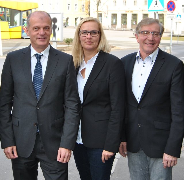 Keine Spur von Pessimismus: Erwin Fuchs, Martina Romen-Kierner, Franz Skazel.