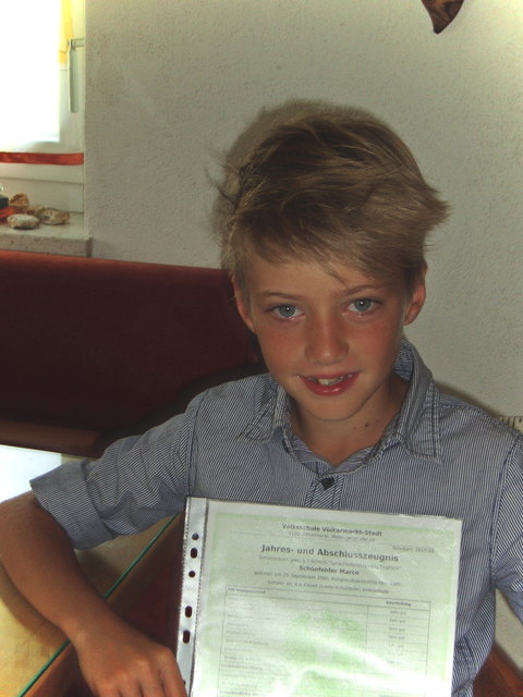 Eine tolle Volksschulzeit, in der VS-Völkermarkt-Stadt/ Kl.4a, geht für Marco Schönfelder zu Ende!