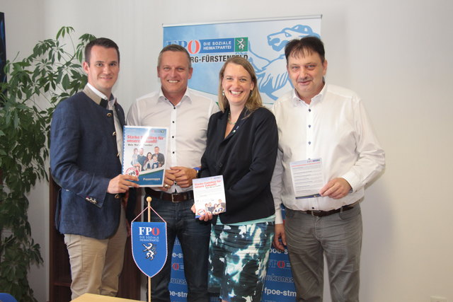 LPS Stefan Hermann, KO LAbg. Mario Kunasek LAbg. Hedwig Staller, LAbg. Anton Kogler (v.l.).