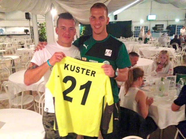 Mattersburg-Torhüter Markus Kuster (rechts) und Rudersdorfs Armin Leitinger treffen im Cup aufeinander.
