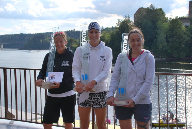 Siegerinnen 14 km Bewerb: Barbara Atzmüller, Johanne Gerstbauer, Barbara Postal | Foto: privat