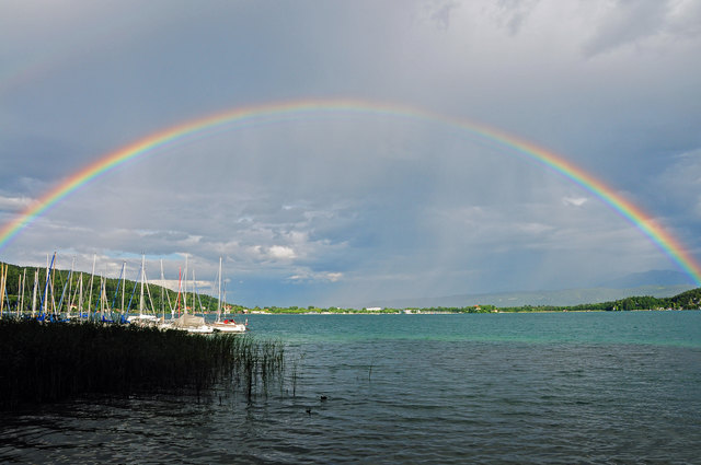 Regenbogen über dem Wörthersee