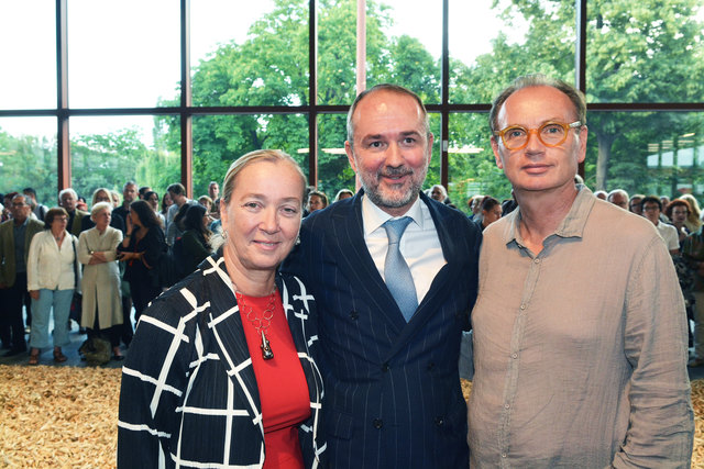 Belvedere Direktorin Agnes Husslein-Arco, Kulturminister Thomas Drozda und Kurator Alfred Weidinger