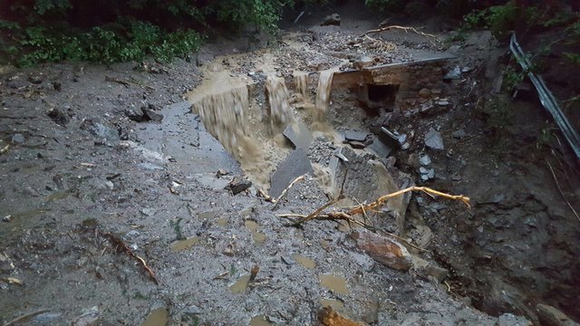 Diese Mure ging im Graben oberhalb von Glanz, auf der Straße in Richtung Suppersberg, ab | Foto: FF Irschen